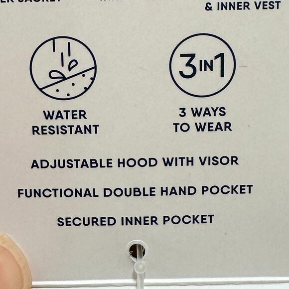 Lands' End Women's Jacket With Vest Size S Tan Water Resistant Lightweight NEW - Picture 8 of 16